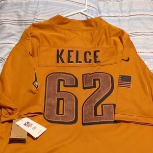 Orange Kelce Jersey with Number 62